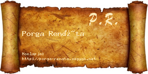 Porga Renáta névjegykártya